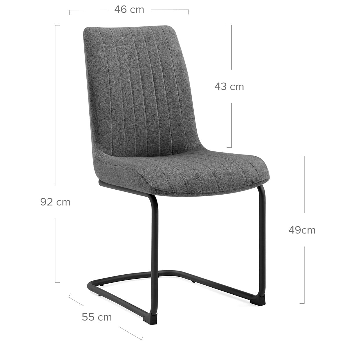 Silla Tela - Adele Gris