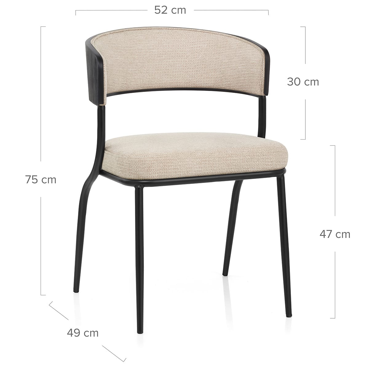 Silla Comedor Tela - Alexa Crema
