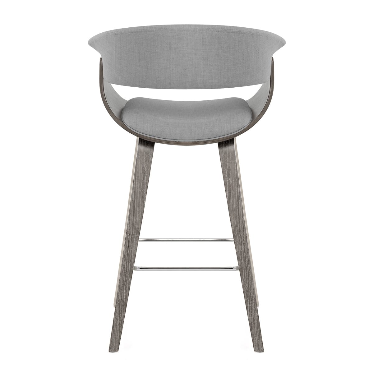 Taburete Tela Madera - Alexis Gris