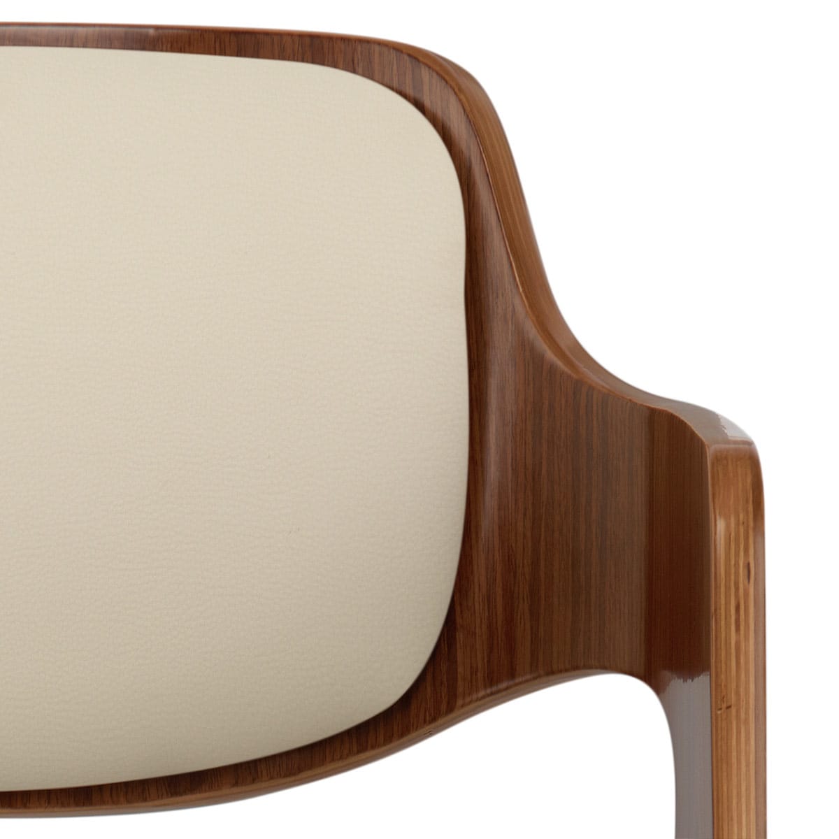Taburete Madera Cromo - Amazona Crema