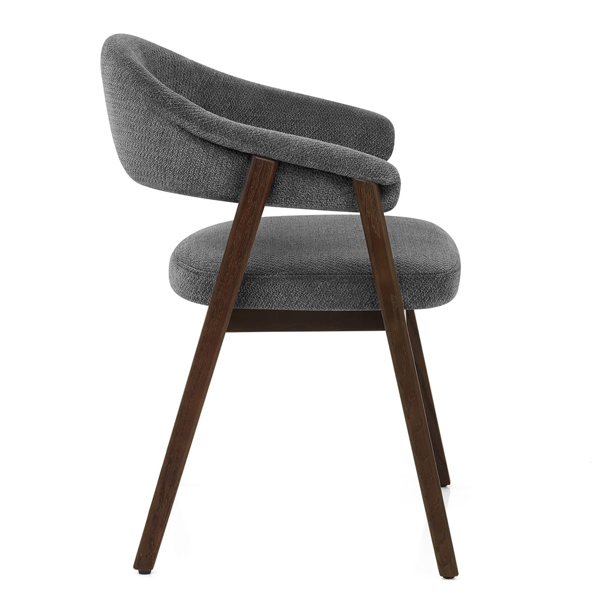 Silla Tela Roble Oscuro - Amber Gris Oscuro