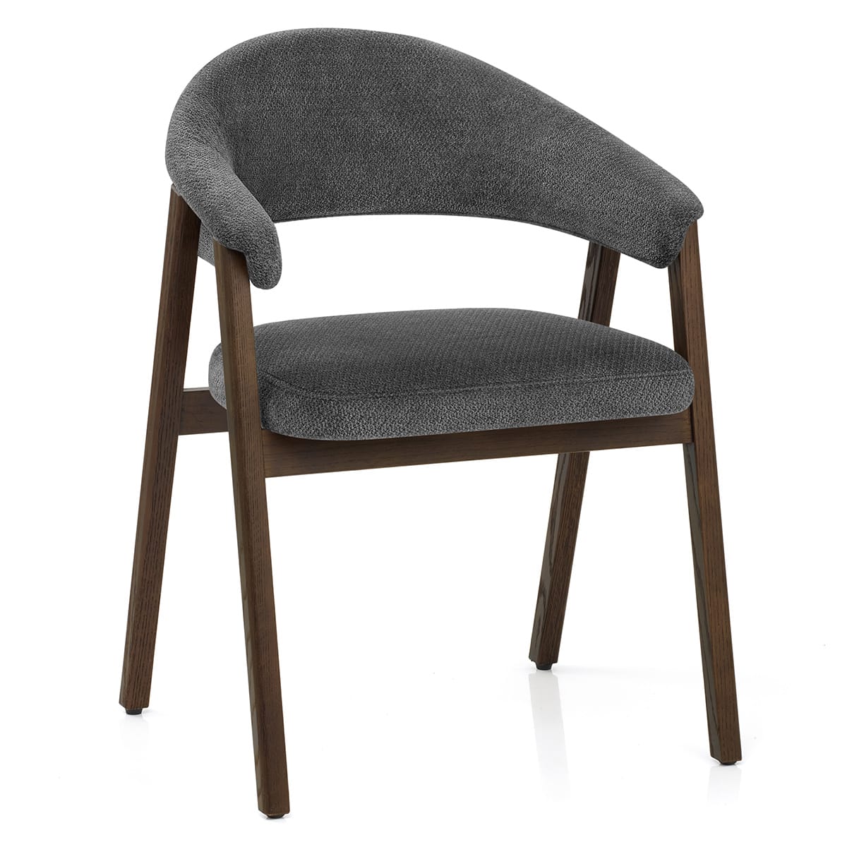 Silla Tela Roble Oscuro - Amber Gris Oscuro