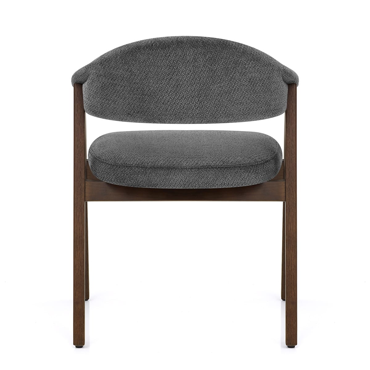 Silla Tela Roble Oscuro - Amber Gris Oscuro