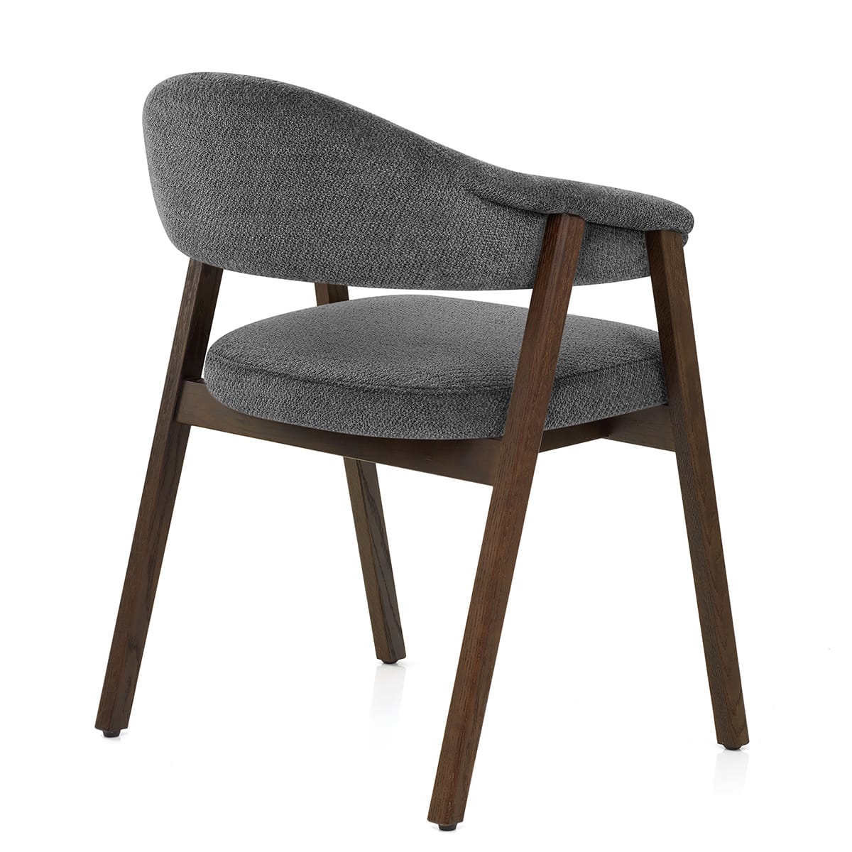 Silla Tela Roble Oscuro - Amber Gris Oscuro