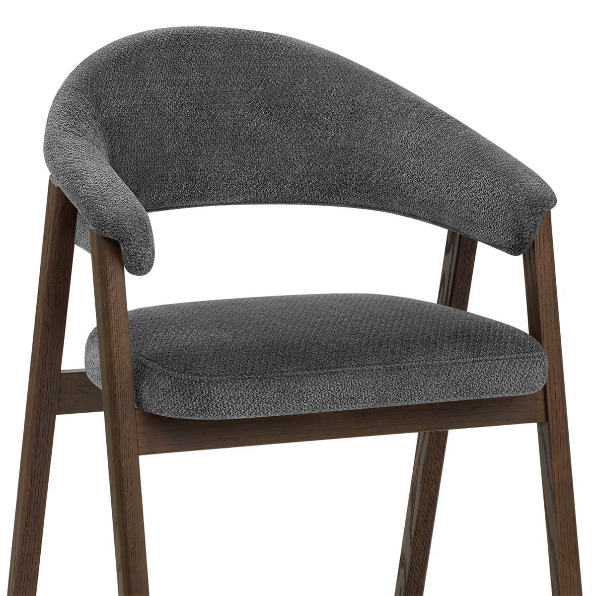 Silla Tela Roble Oscuro - Amber Gris Oscuro