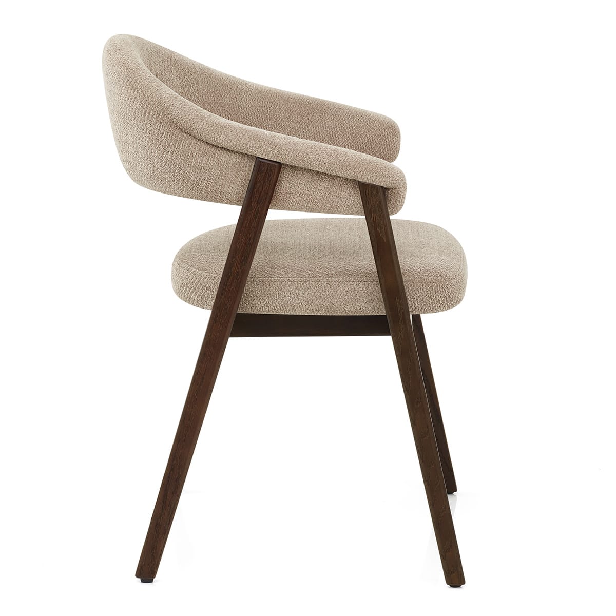 Silla Tela Roble Oscuro - Amber Gris Pardo