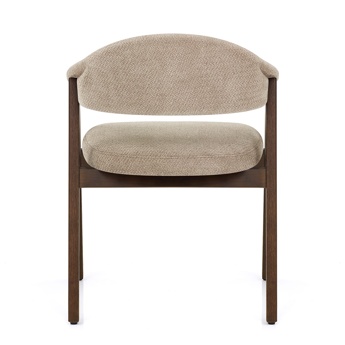 Silla Tela Roble Oscuro - Amber Gris Pardo