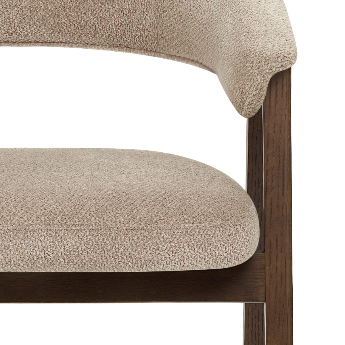 Silla Tela Roble Oscuro - Amber Gris Pardo