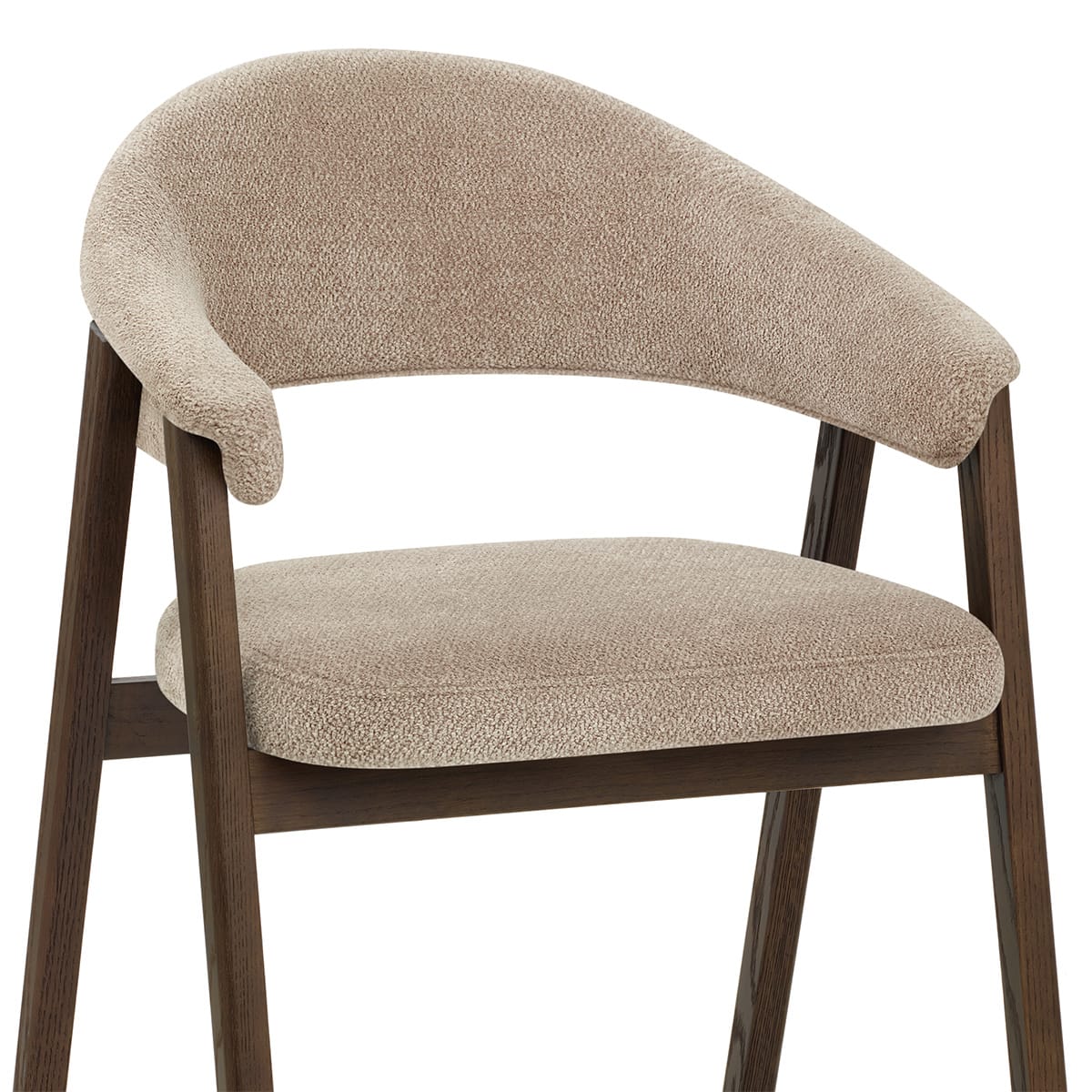 Silla Tela Roble Oscuro - Amber Gris Pardo