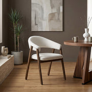Silla Tela Roble - Amber Crema