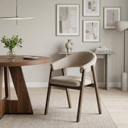 Silla Tela Roble - Amber Gris Pardo