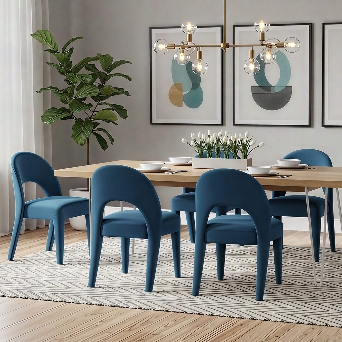 Silla Terciopelo - Amore Azul