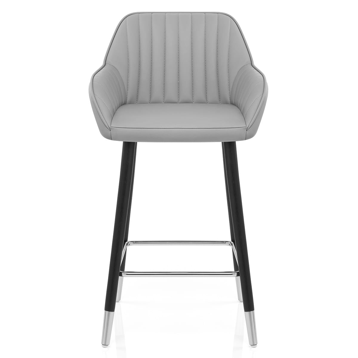 Taburete Cuero Sintético - Apres Grande Gris