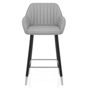 Taburete Cuero Sintético - Apres Grande Gris