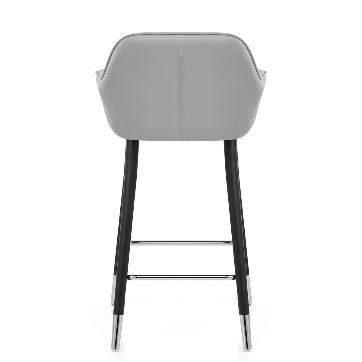 Taburete Cuero Sintético - Apres Grande Gris