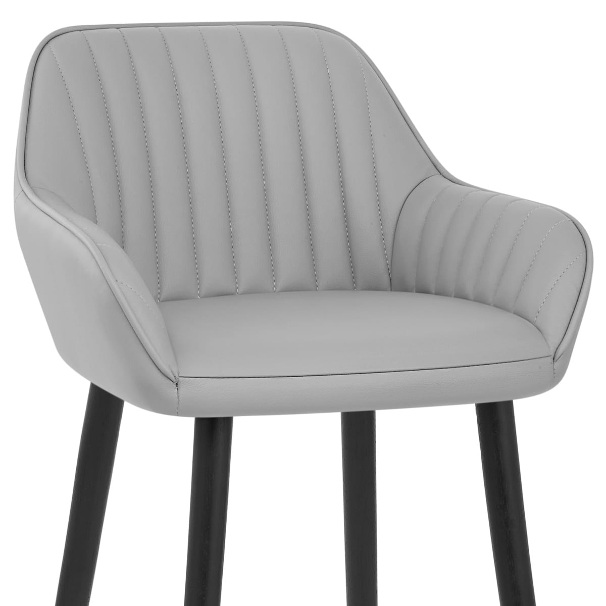 Taburete Cuero Sintético - Apres Grande Gris