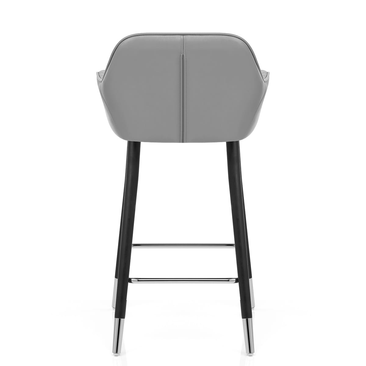 Taburete Cuero Real - Apres Grande Gris