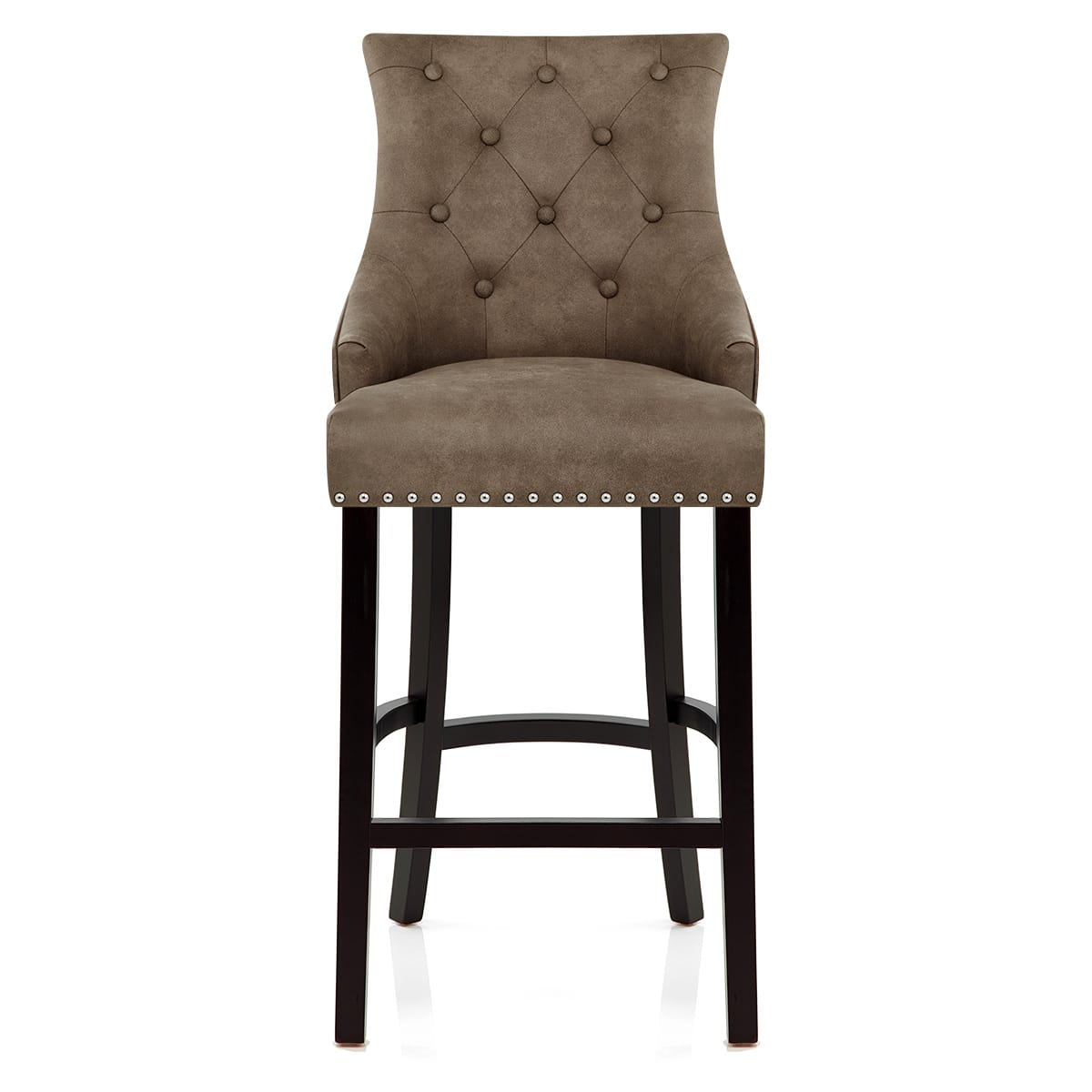 Taburete Polipiel Madera - Ascot Marrón