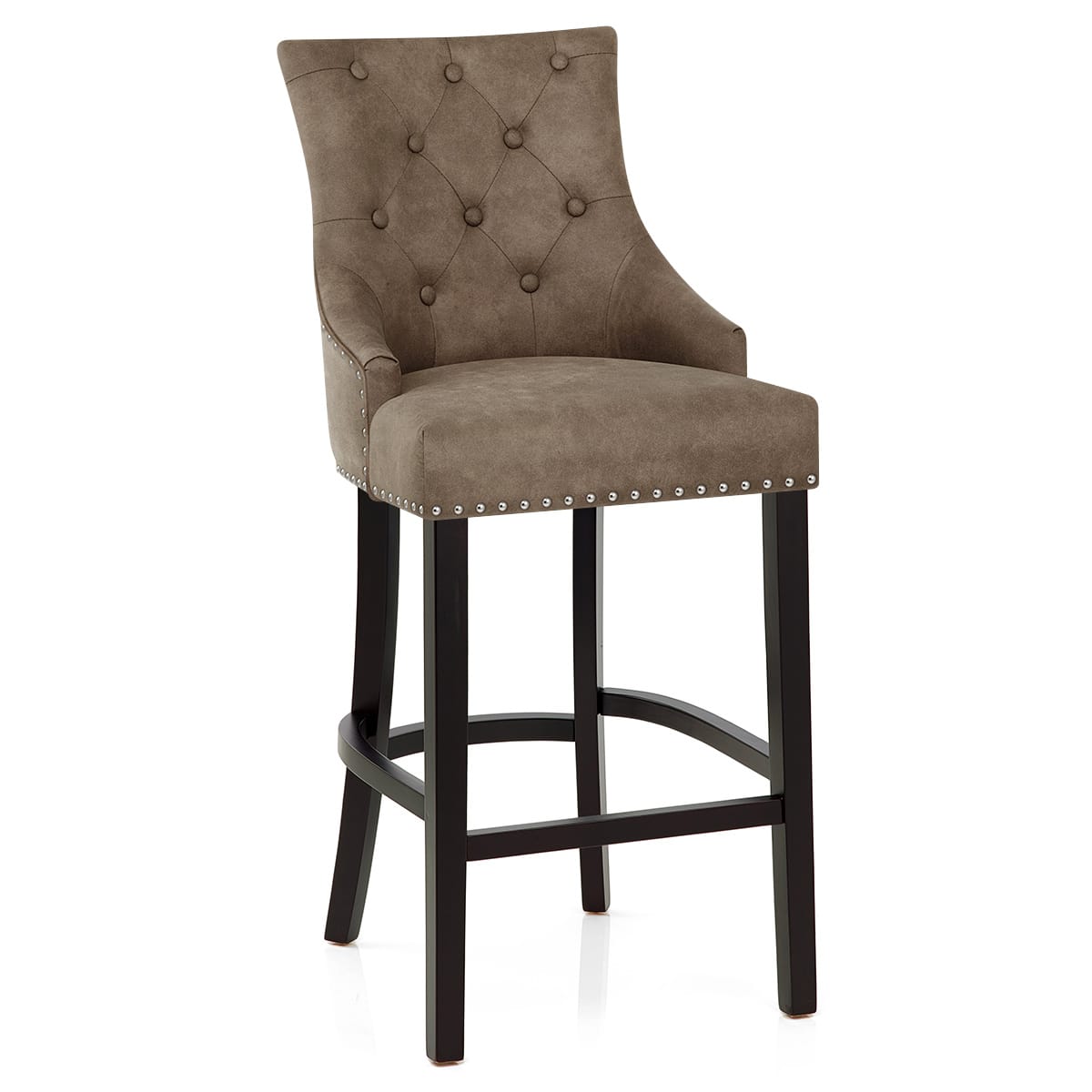 Taburete Polipiel Madera - Ascot Marrón
