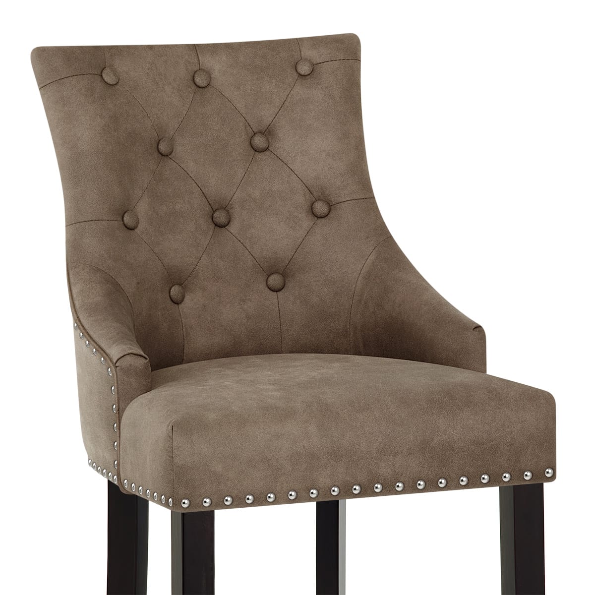 Taburete Polipiel Madera - Ascot Marrón