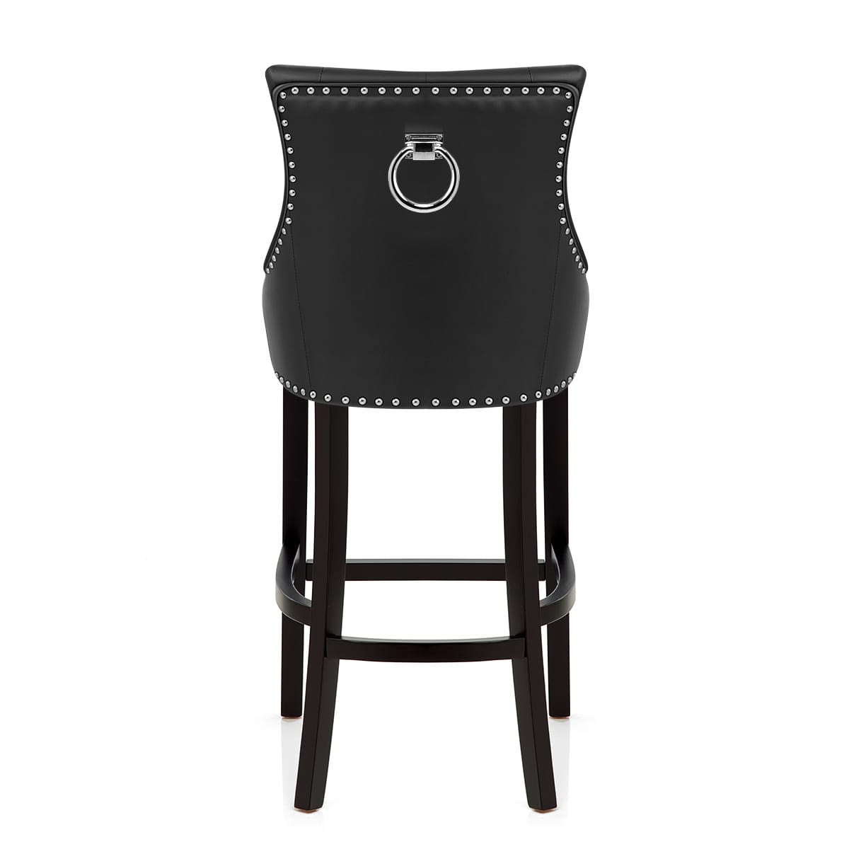 Taburete Cuero Regenerado - Ascot Negro