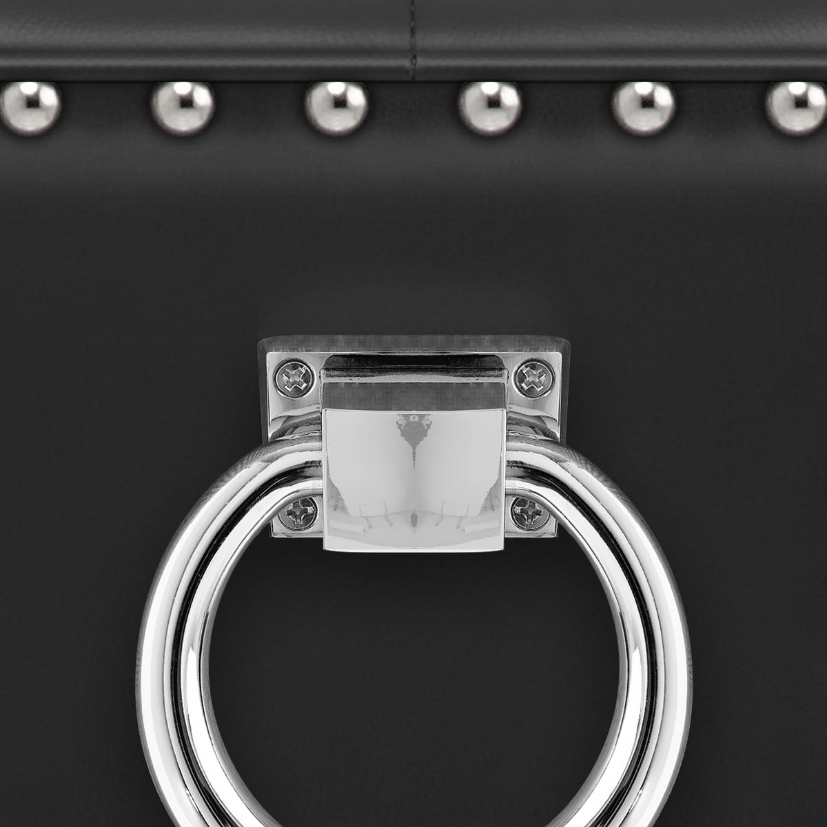 Taburete Cuero Regenerado - Ascot Negro