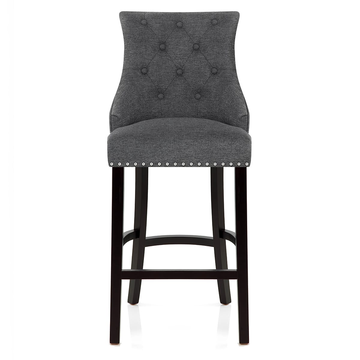Taburete Madera Tela - Ascot Gris Oscuro