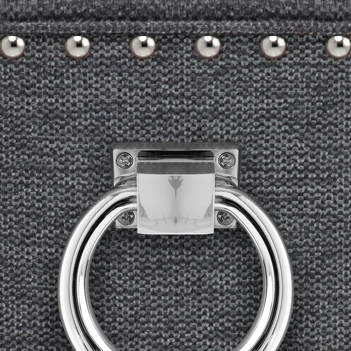 Taburete Madera Tela - Ascot Gris Oscuro
