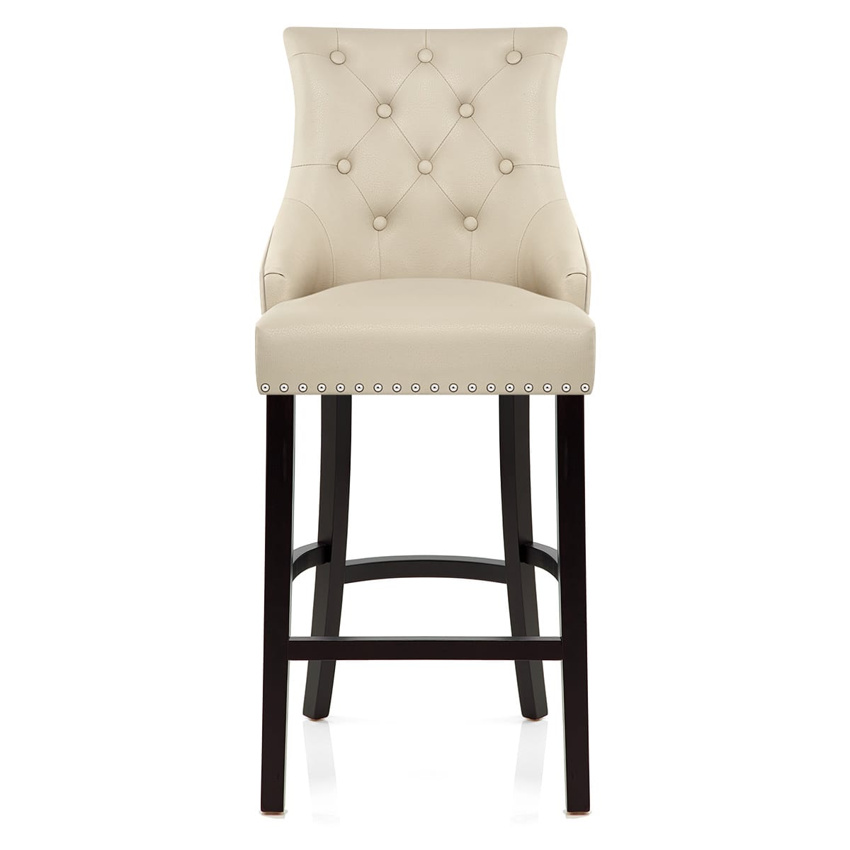 Taburete Cuero Regenerado - Ascot Crema