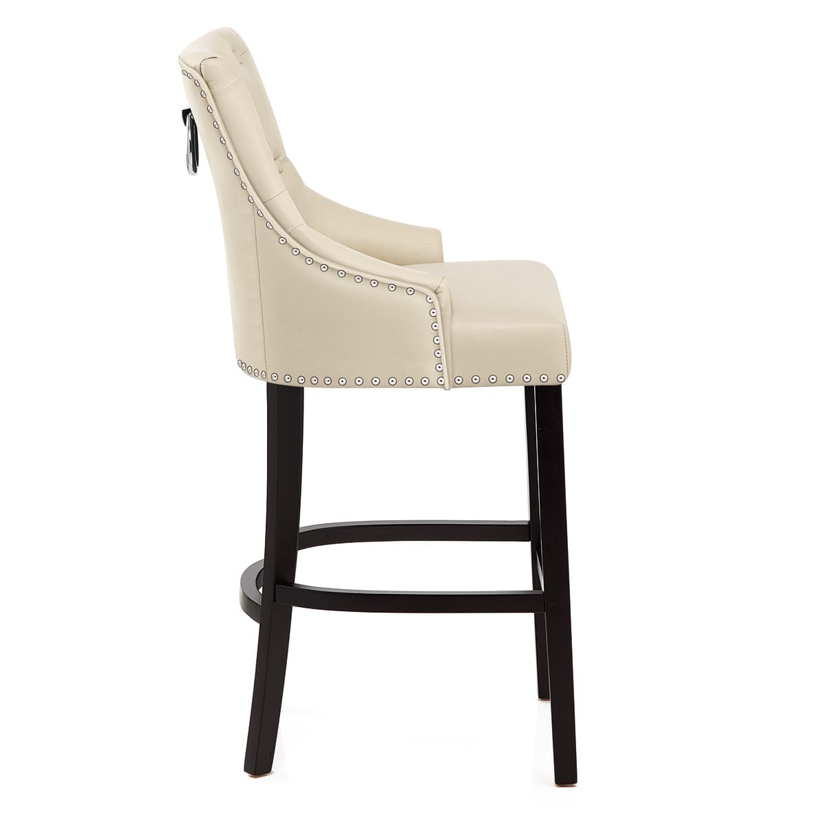 Taburete Cuero Regenerado - Ascot Crema