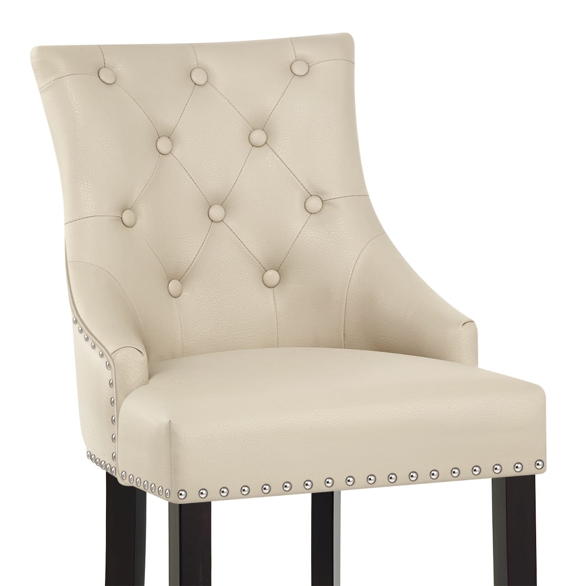 Taburete Cuero Regenerado - Ascot Crema