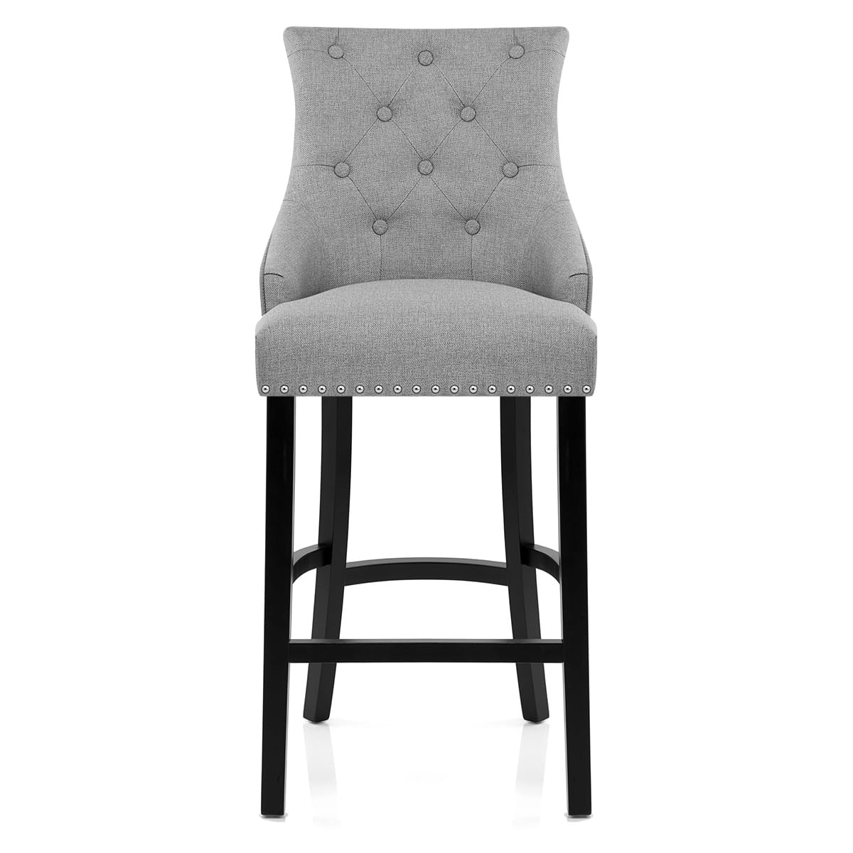 Taburete Madera Tela - Ascot Gris