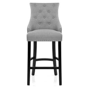 Taburete Madera Tela - Ascot Gris