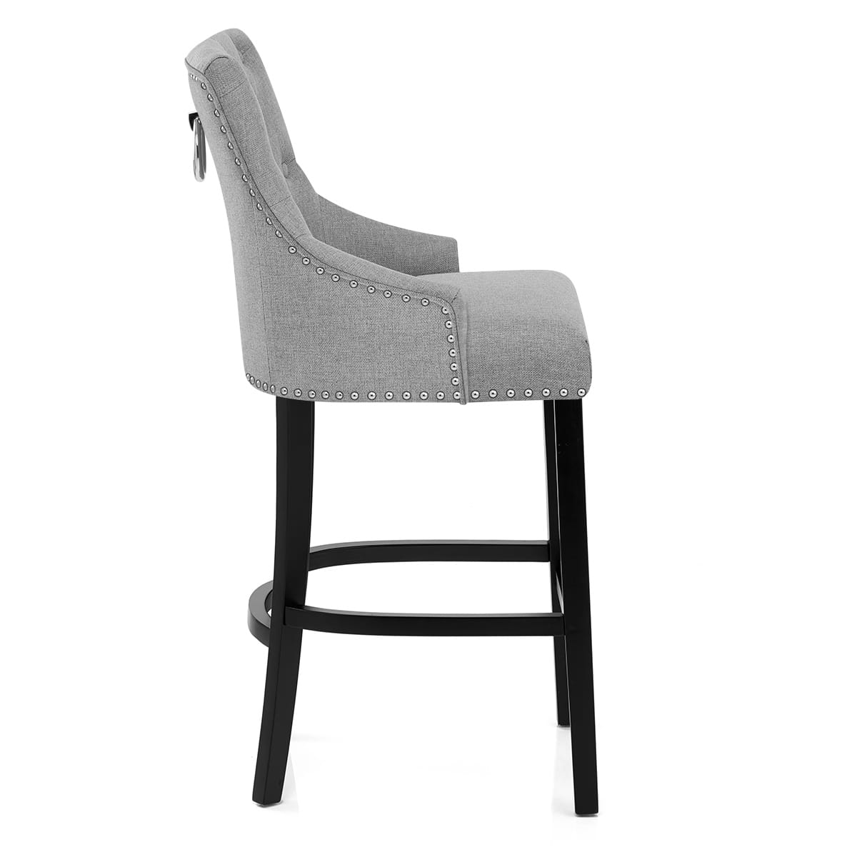 Taburete Madera Tela - Ascot Gris