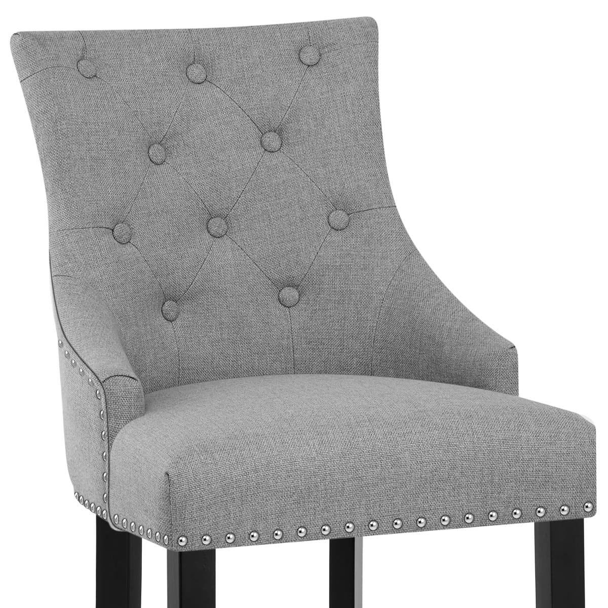Taburete Madera Tela - Ascot Gris