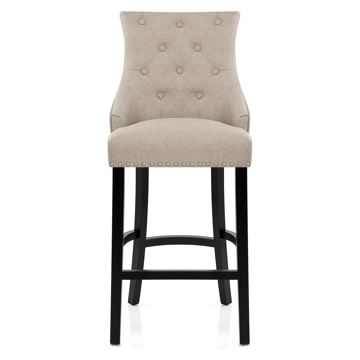 Taburete Madera Tela - Ascot Gris Pardo