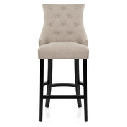 Taburete Madera Tela - Ascot Gris Pardo