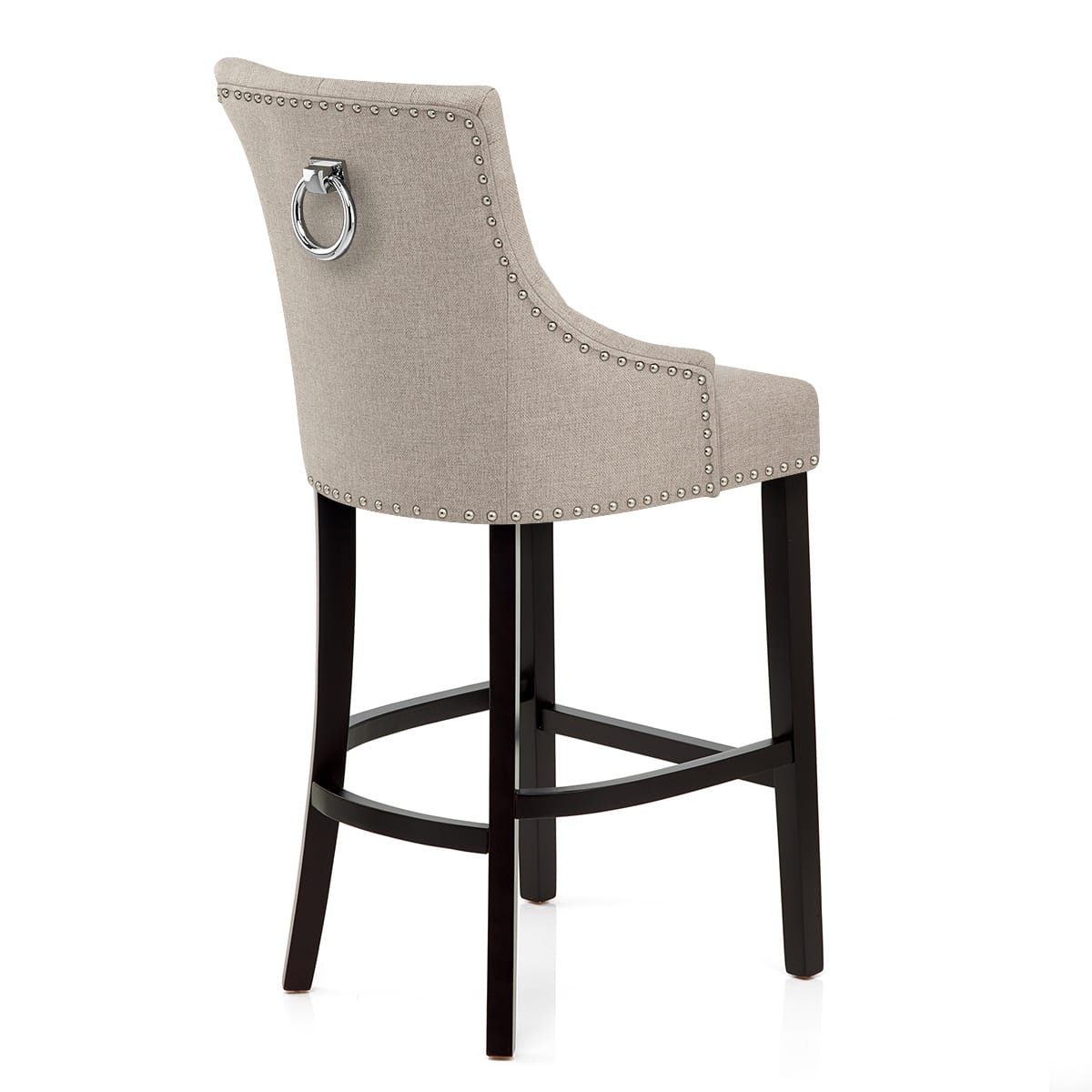 Taburete Madera Tela - Ascot Gris Pardo