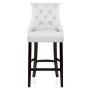 Taburete Cuero Regenerado - Ascot Blanco