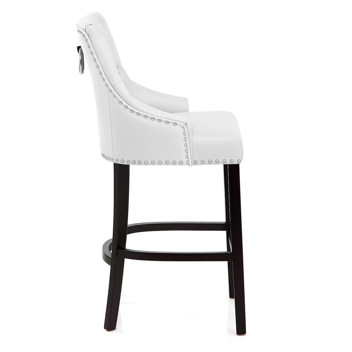 Taburete Cuero Regenerado - Ascot Blanco
