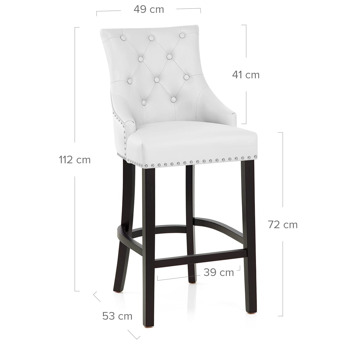 Taburete Cuero Regenerado - Ascot Blanco