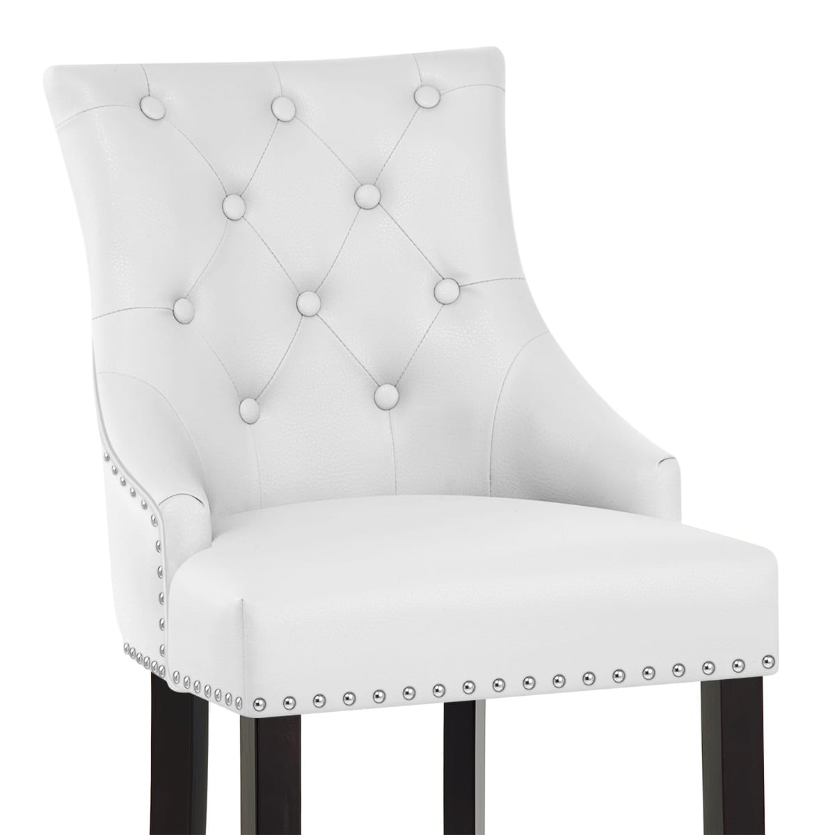 Taburete Cuero Regenerado - Ascot Blanco