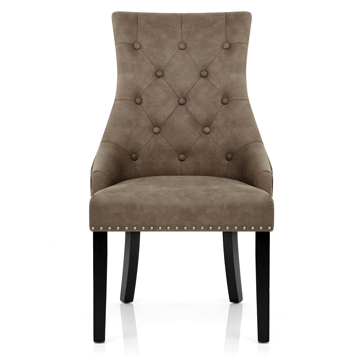 Silla Polipiel Madera - Ascot Marrón