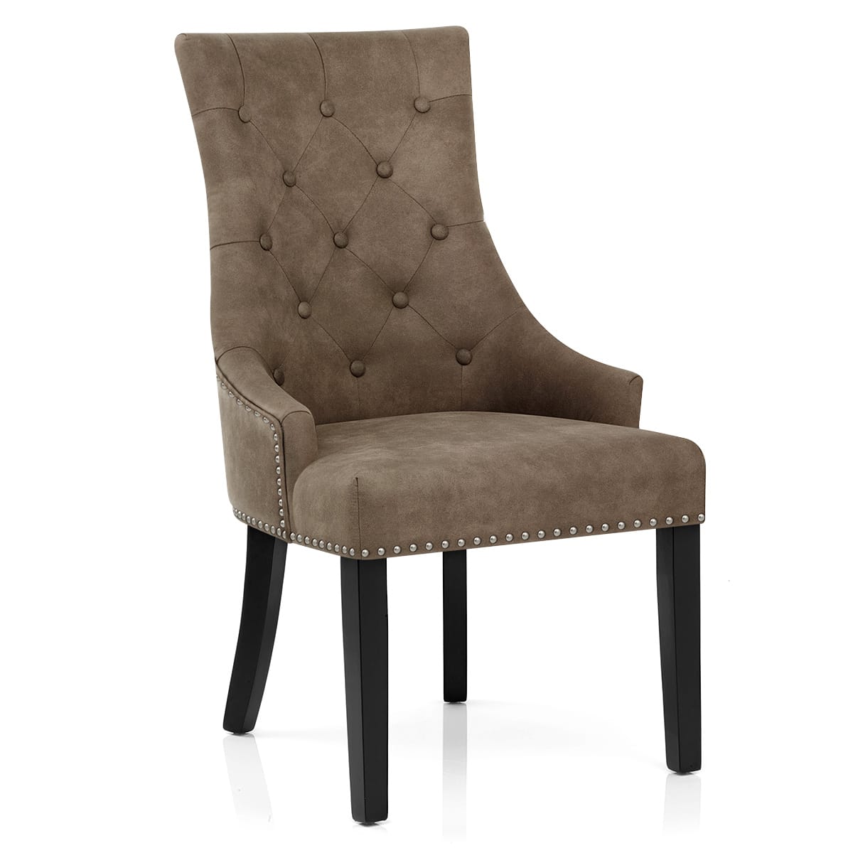 Silla Polipiel Madera - Ascot Marrón