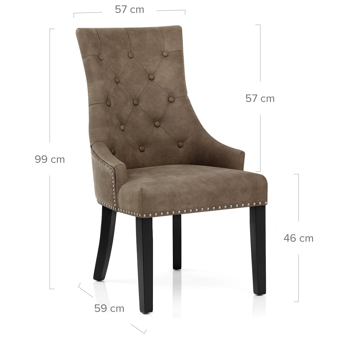Silla Polipiel Madera - Ascot Marrón