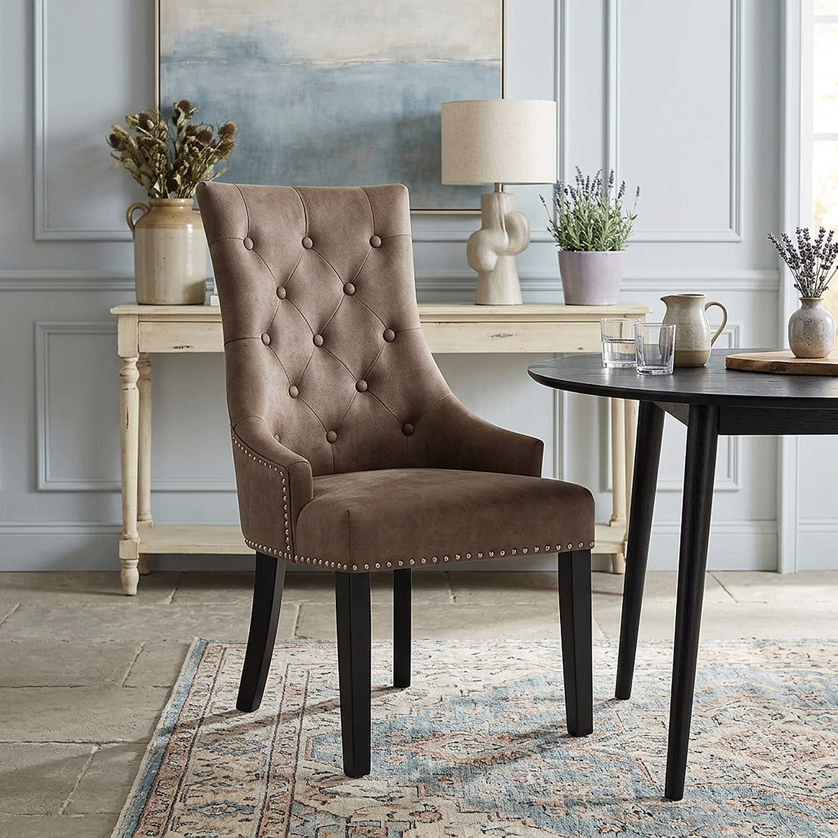 Silla Polipiel Madera - Ascot Marrón