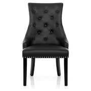 Silla Cuero Regenerado - Ascot Negro