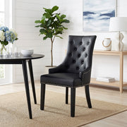 Silla Cuero Regenerado - Ascot Negro