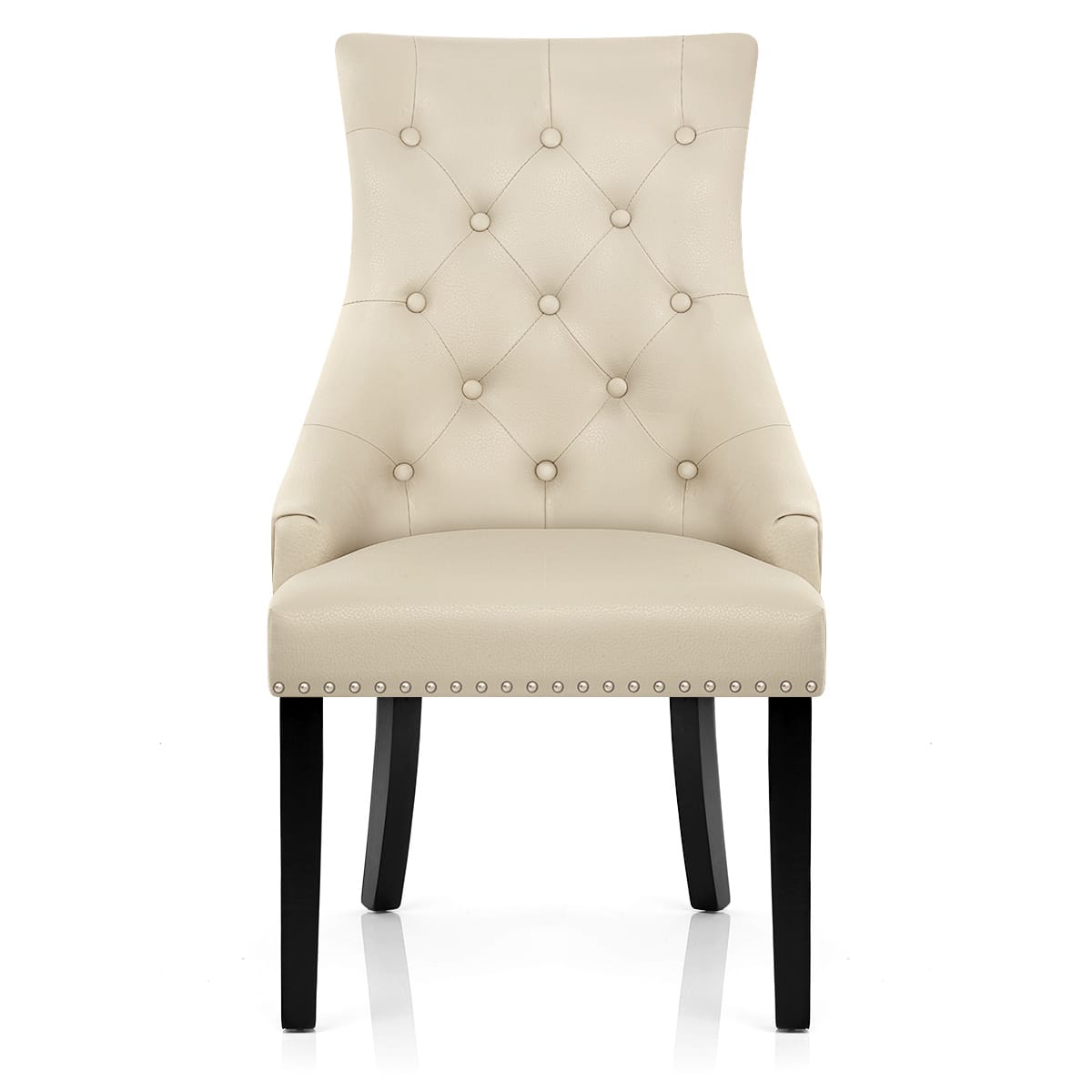 Silla Cuero Regenerado - Ascot Crema