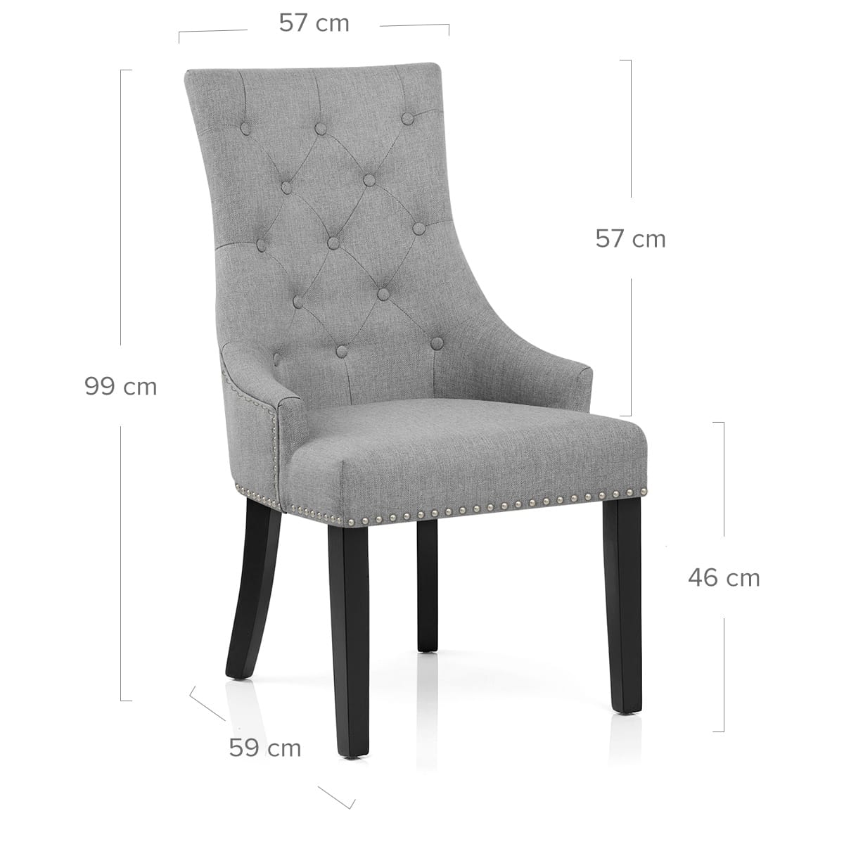 Silla Madera Tela - Ascot Gris